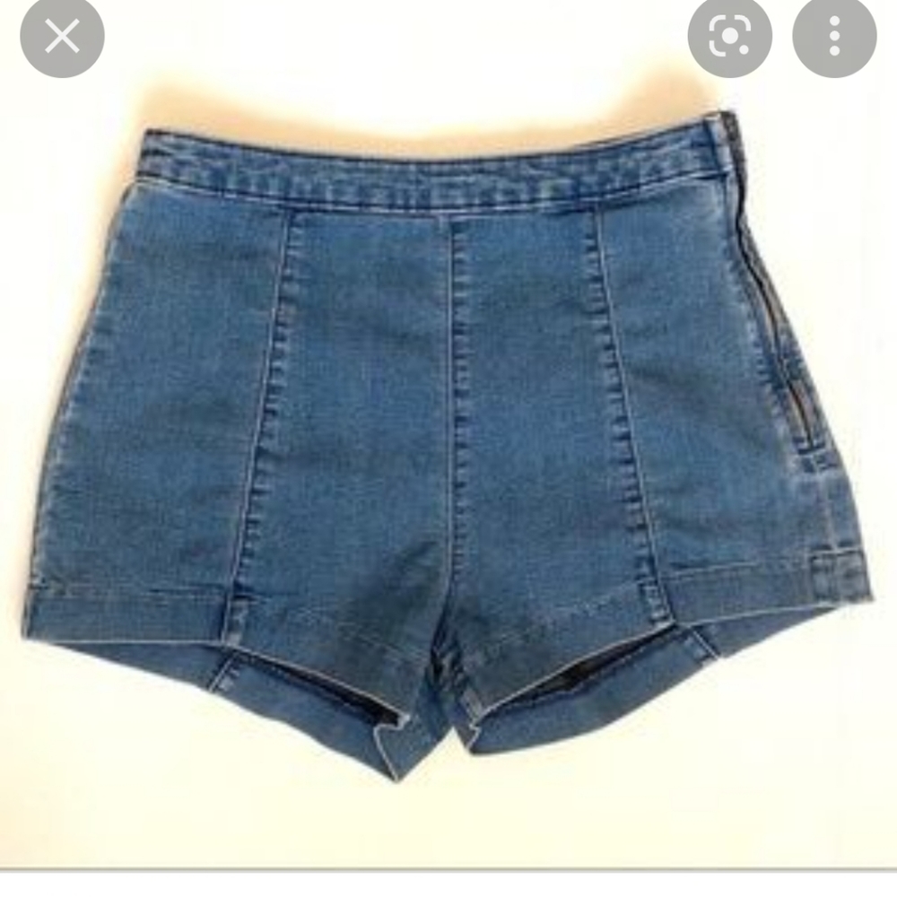 High rise jean shorts